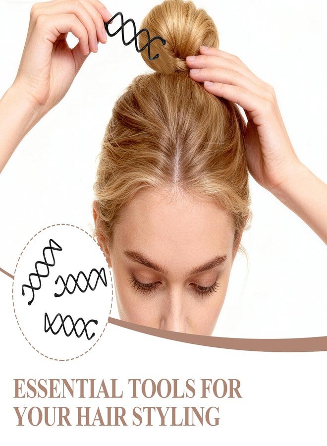 20 قطعة من دبابيس الشعر الحلزونية، دبابيس دوارة للشعر، دبابيس شعر حلزونية لتسريحات الكعكة للبنات والسيدات، مشابك كعكة أنيقة، مثالية لتسريحات الشعر المنزلية وجميع أنواع الشعر (أسود) - Image 5